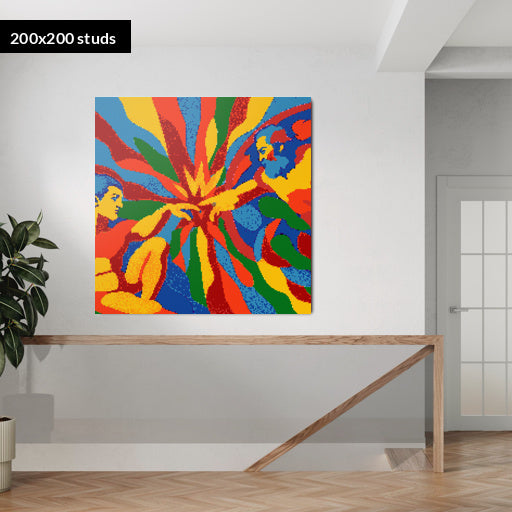 200*200studs, 160*160cm, 63*63inch