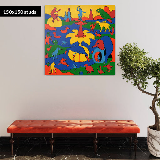 150*150studs, 120*120cm, 47,25*47,25inch