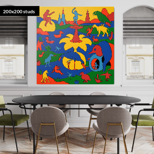 200*200studs, 160*160cm, 63*63inch