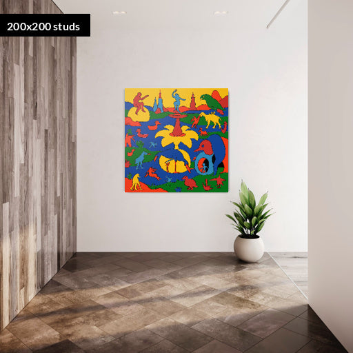 200*200studs, 160*160cm, 63*63inch