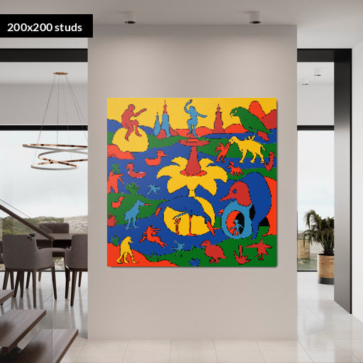 200*200studs, 160*160cm, 63*63inch