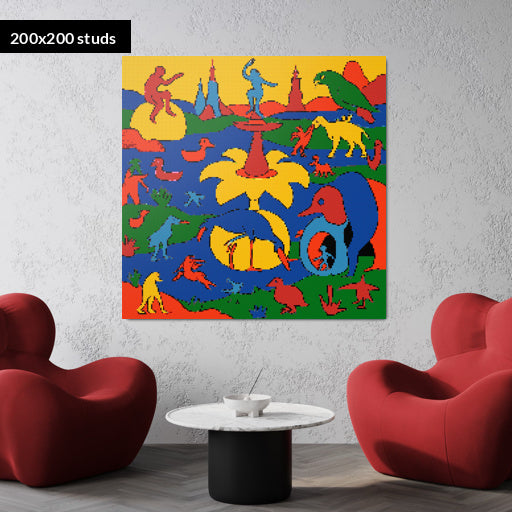 200*200studs, 160*160cm, 63*63inch