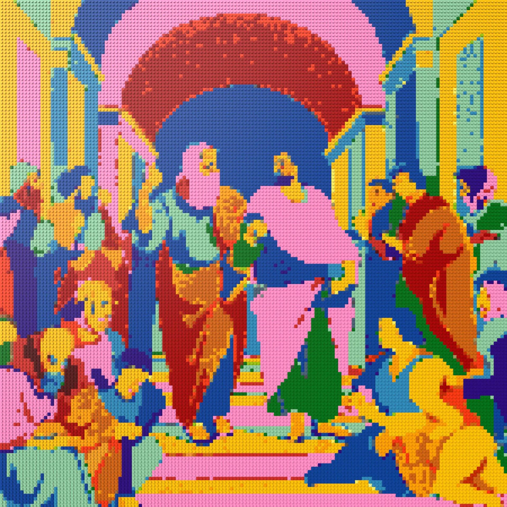 150*150studs, 120*120cm, 47,25*47,25inch