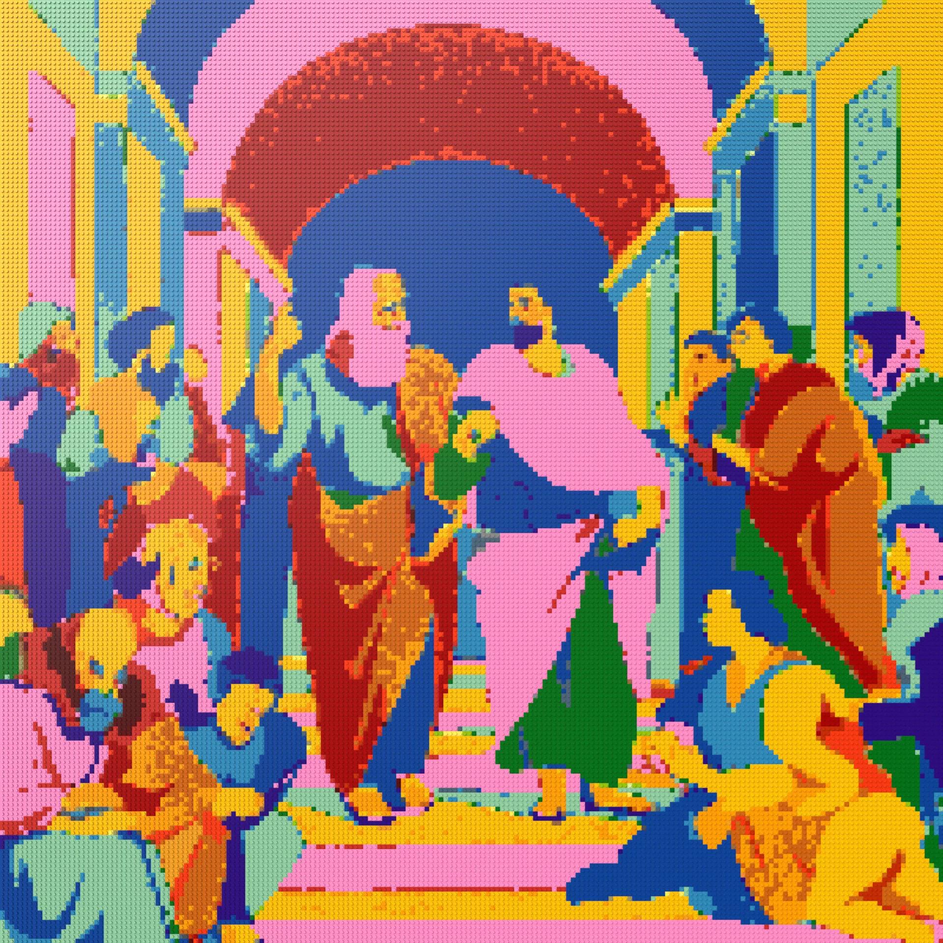 200*200studs, 160*160cm, 63*63inch