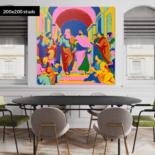 200*200studs, 160*160cm, 63*63inch