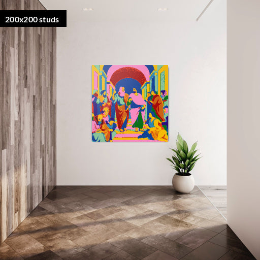 200*200studs, 160*160cm, 63*63inch