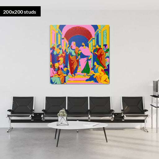 200*200studs, 160*160cm, 63*63inch