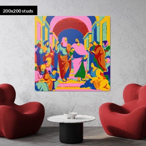 200*200studs, 160*160cm, 63*63inch