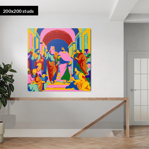 200*200studs, 160*160cm, 63*63inch