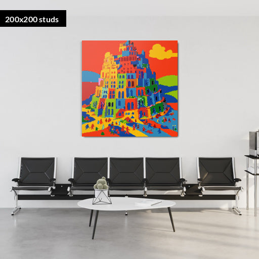 200*200studs, 160*160cm, 63*63inch