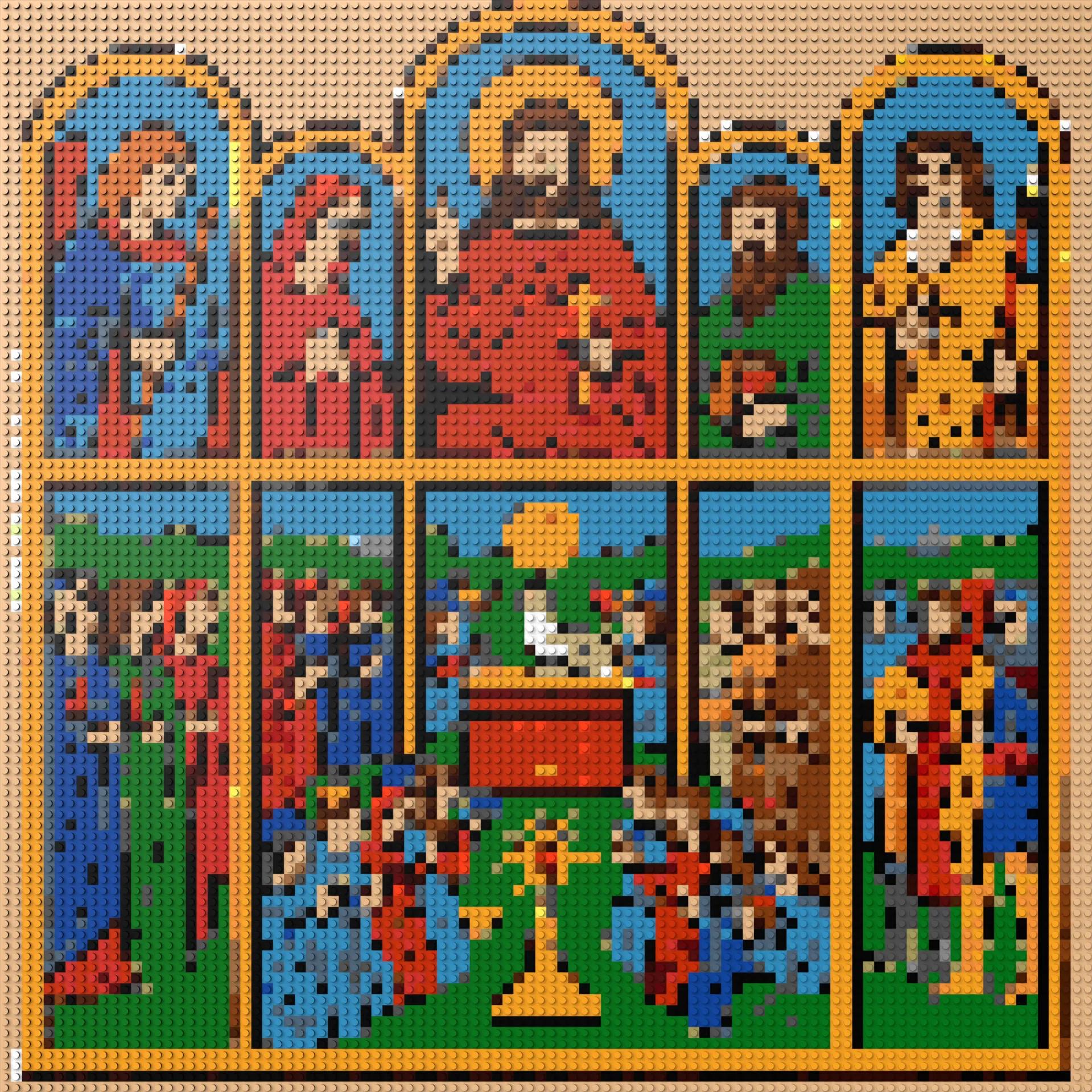 100*100studs, 80*80cm, 31,5*31,5inch