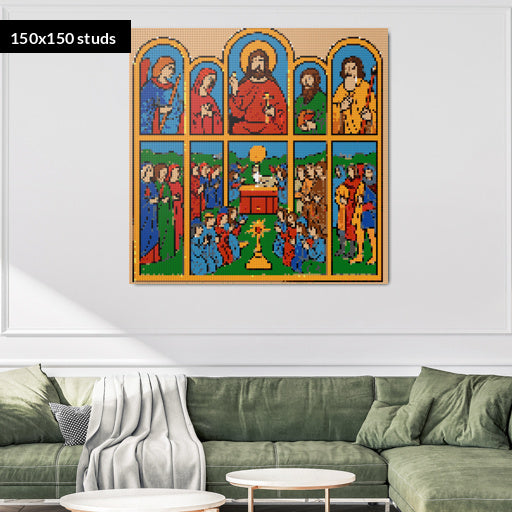 150*150studs, 120*120cm, 47,25*47,25inch