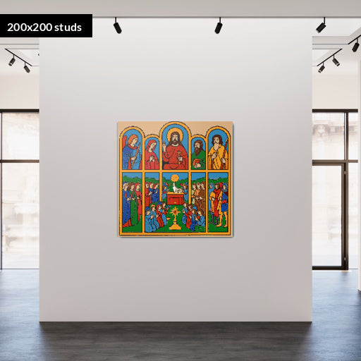 200*200studs, 160*160cm, 63*63inch