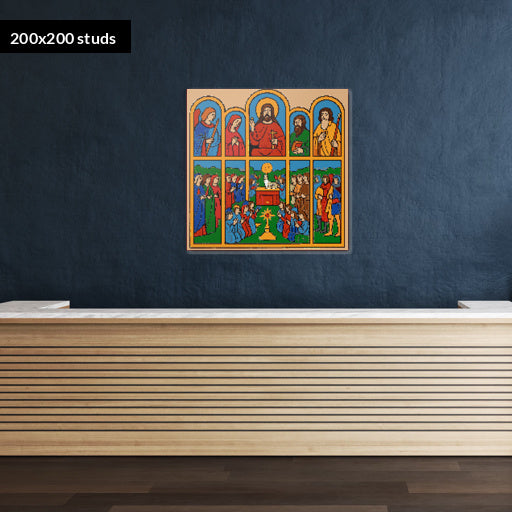 200*200studs, 160*160cm, 63*63inch