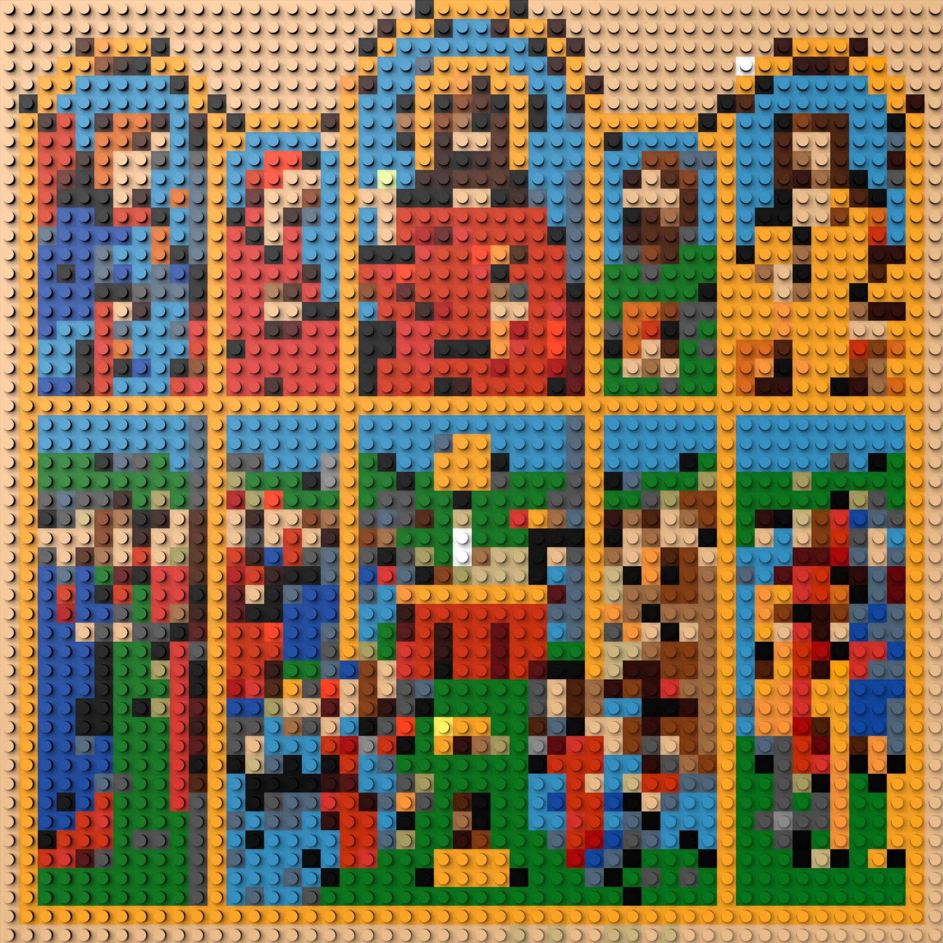 50*50studs, 40*40cm, 15,75*15,75inch