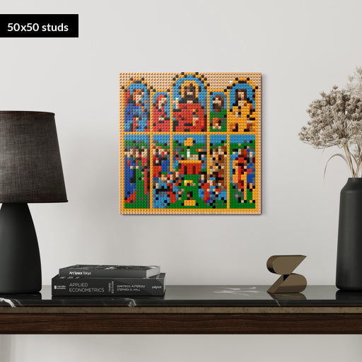 50*50studs, 40*40cm, 15,75*15,75inch