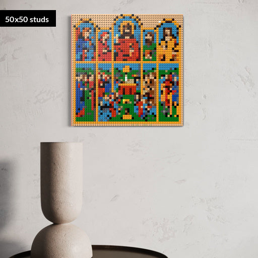 50*50studs, 40*40cm, 15,75*15,75inch