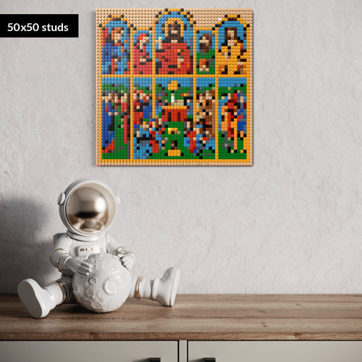 50*50studs, 40*40cm, 15,75*15,75inch