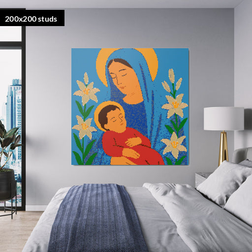200*200studs, 160*160cm, 63*63inch