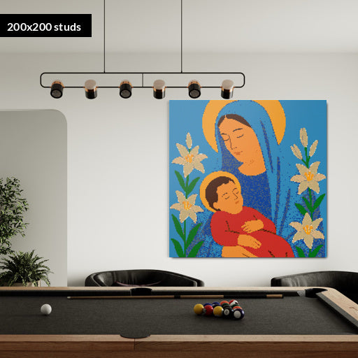 200*200studs, 160*160cm, 63*63inch