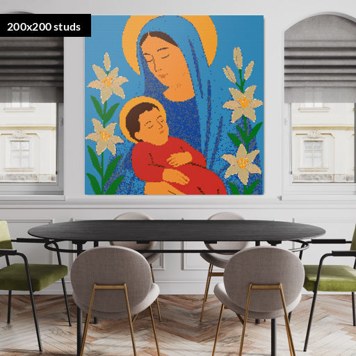 200*200studs, 160*160cm, 63*63inch