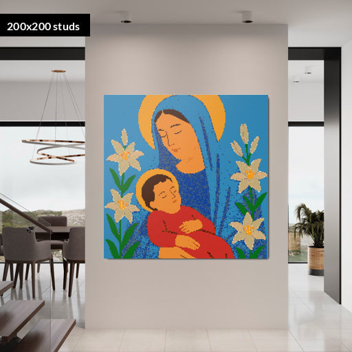 200*200studs, 160*160cm, 63*63inch