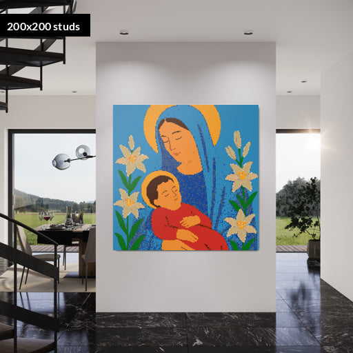 200*200studs, 160*160cm, 63*63inch