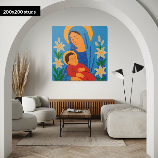200*200studs, 160*160cm, 63*63inch