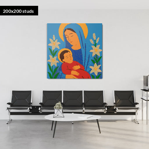 200*200studs, 160*160cm, 63*63inch