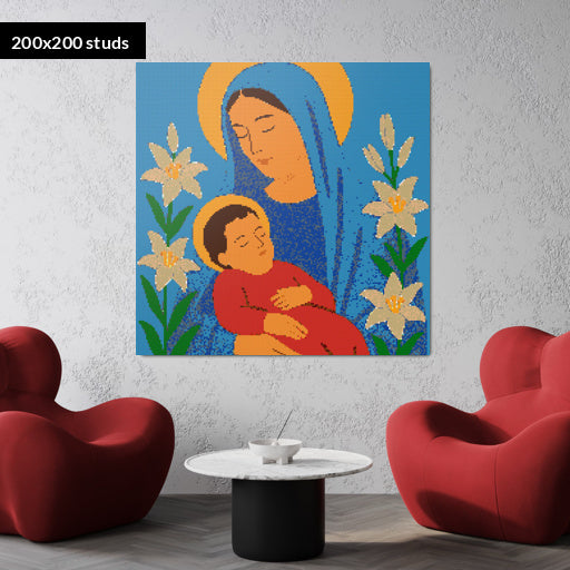 200*200studs, 160*160cm, 63*63inch