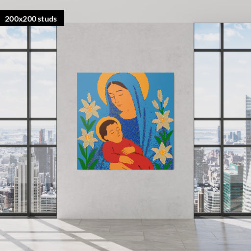 200*200studs, 160*160cm, 63*63inch