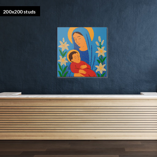 200*200studs, 160*160cm, 63*63inch