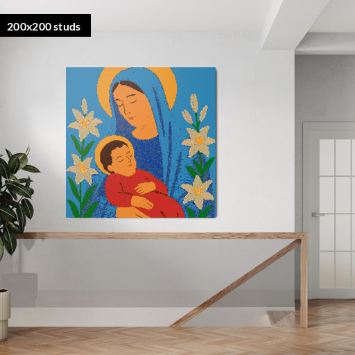 200*200studs, 160*160cm, 63*63inch