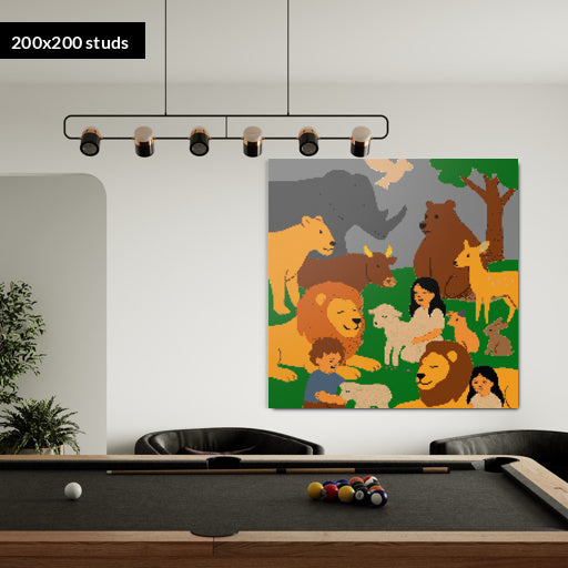200*200studs, 160*160cm, 63*63inch