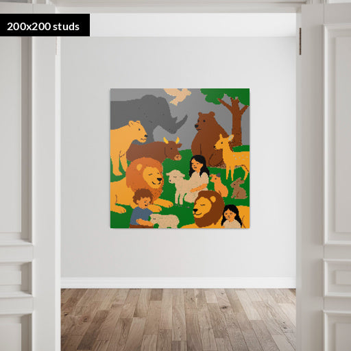 200*200studs, 160*160cm, 63*63inch