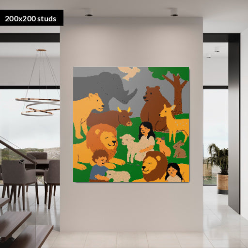 200*200studs, 160*160cm, 63*63inch