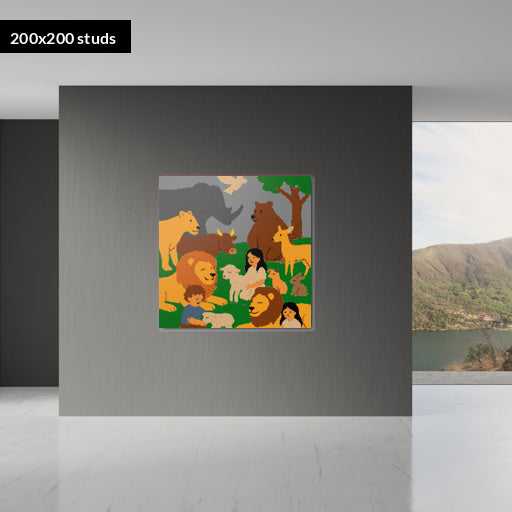 200*200studs, 160*160cm, 63*63inch