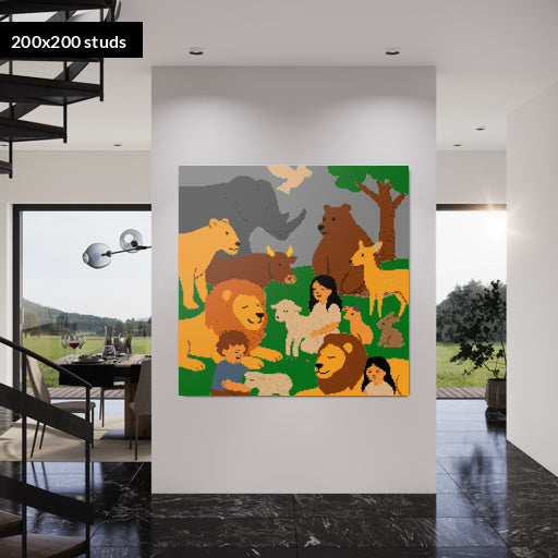 200*200studs, 160*160cm, 63*63inch
