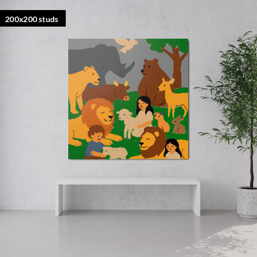 200*200studs, 160*160cm, 63*63inch