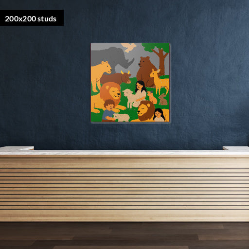 200*200studs, 160*160cm, 63*63inch