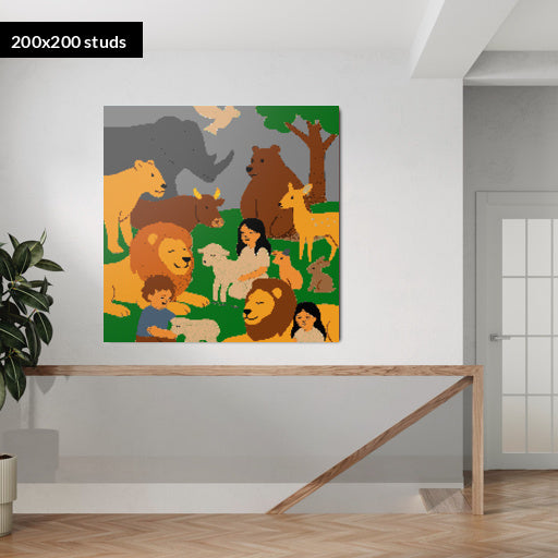200*200studs, 160*160cm, 63*63inch