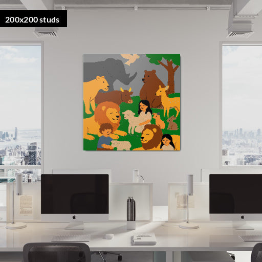 200*200studs, 160*160cm, 63*63inch