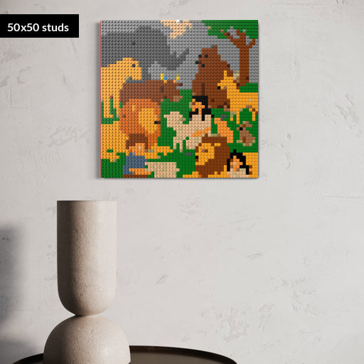 50*50studs, 40*40cm, 15,75*15,75inch
