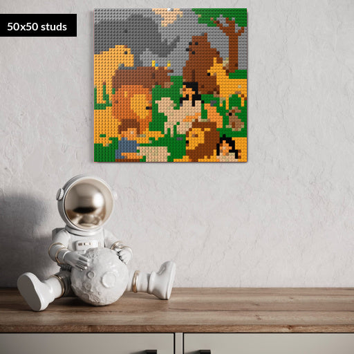 50*50studs, 40*40cm, 15,75*15,75inch