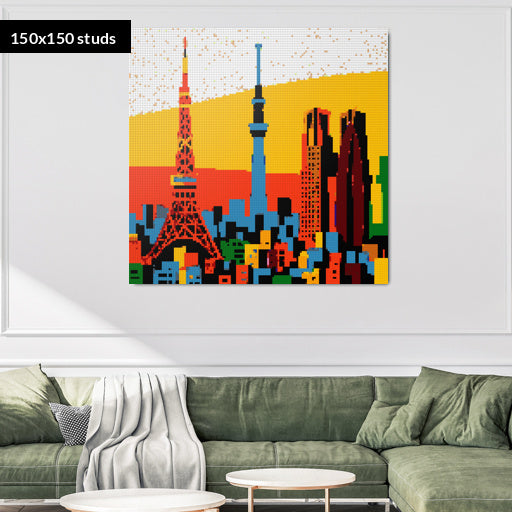 150*150studs, 120*120cm, 47,25*47,25inch