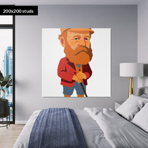 200*200studs, 160*160cm, 63*63inch