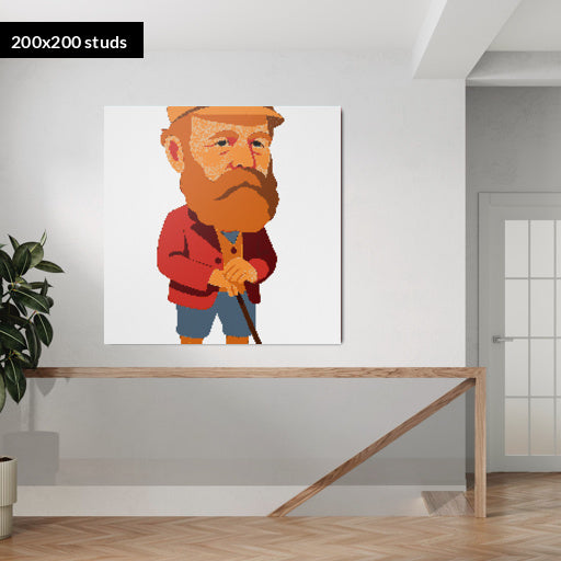 200*200studs, 160*160cm, 63*63inch