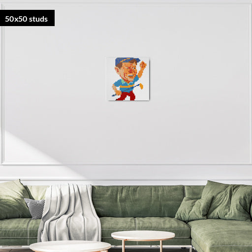 50*50studs, 40*40cm, 15,75*15,75inch