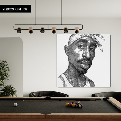 200*200studs, 160*160cm, 63*63inch