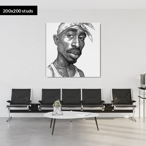 200*200studs, 160*160cm, 63*63inch